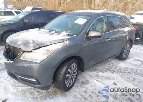 2014 Acura Mdx Technology Package z USA, uszkodzony, nr VIN 5FRYD3H41EB011242